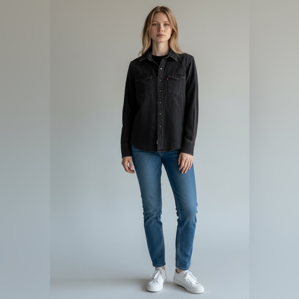 Levi's Dark Gray Denim Jean Shirt/Jacket